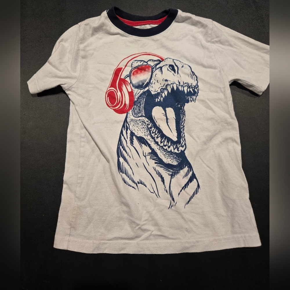 Boys 4/5 Dino DJ USA Tee